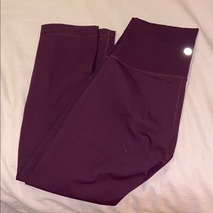 Cropped purple lululemon leggings